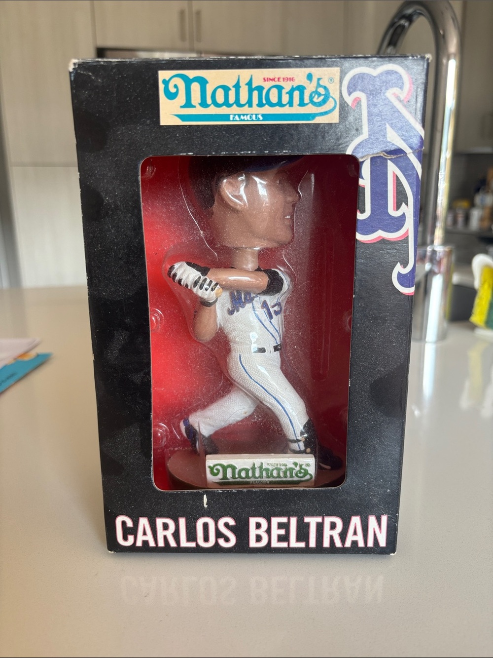 Nathan's Carlos Beltran Bobblehead - White & Blue